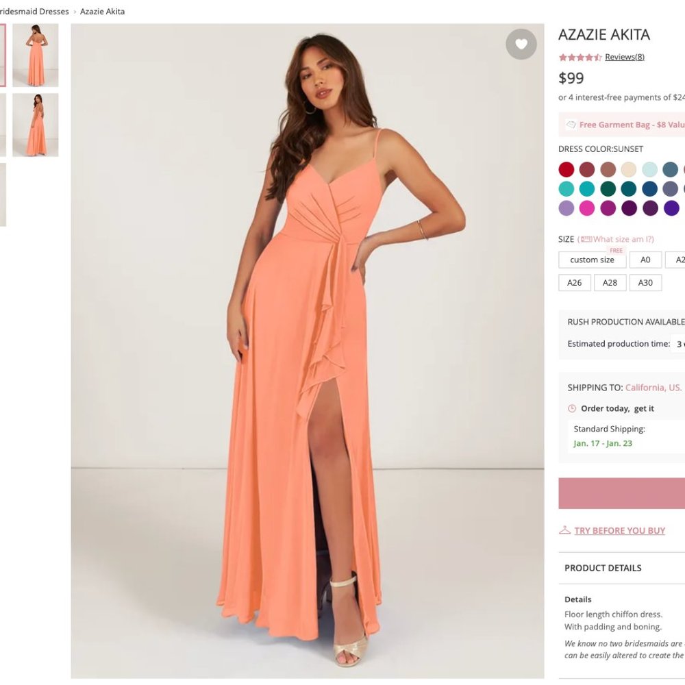 Azazie Akita Bridesmaid Dress